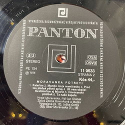 Винтажная виниловая пластинка LP Moravanka Potreti (Чехословакия 1978)