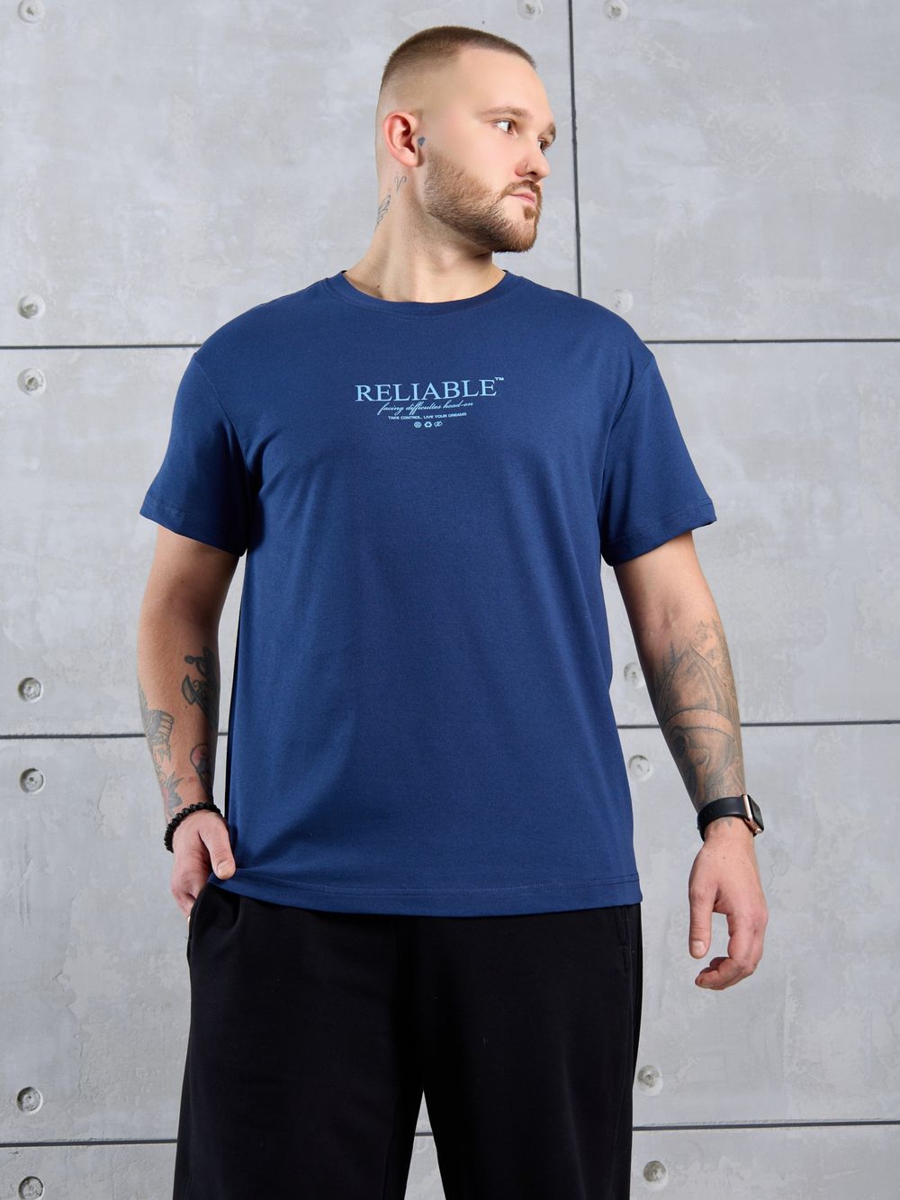 Фуфайка (футболка) мужская Джек-2 Виотекс ТЁМНО-СИНИЙ