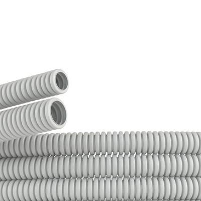 Труба ПВХ гибкая гофр. д.32мм, тяжёлая без протяжки, 25м, цвет серый