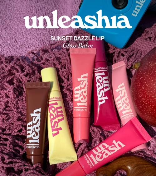 Unleashia Sunset Dazzle Gloss Блеск-бальзам с сияющим финишем и мягким оттенком 10 г