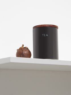 Банка керамическая для хранения чая, 650 мл, черная