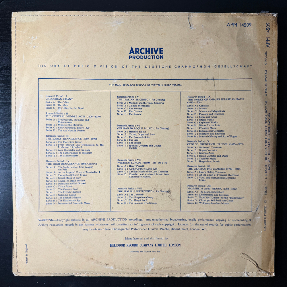 Бах - Хельмут Вальха (Англия 1956г.)