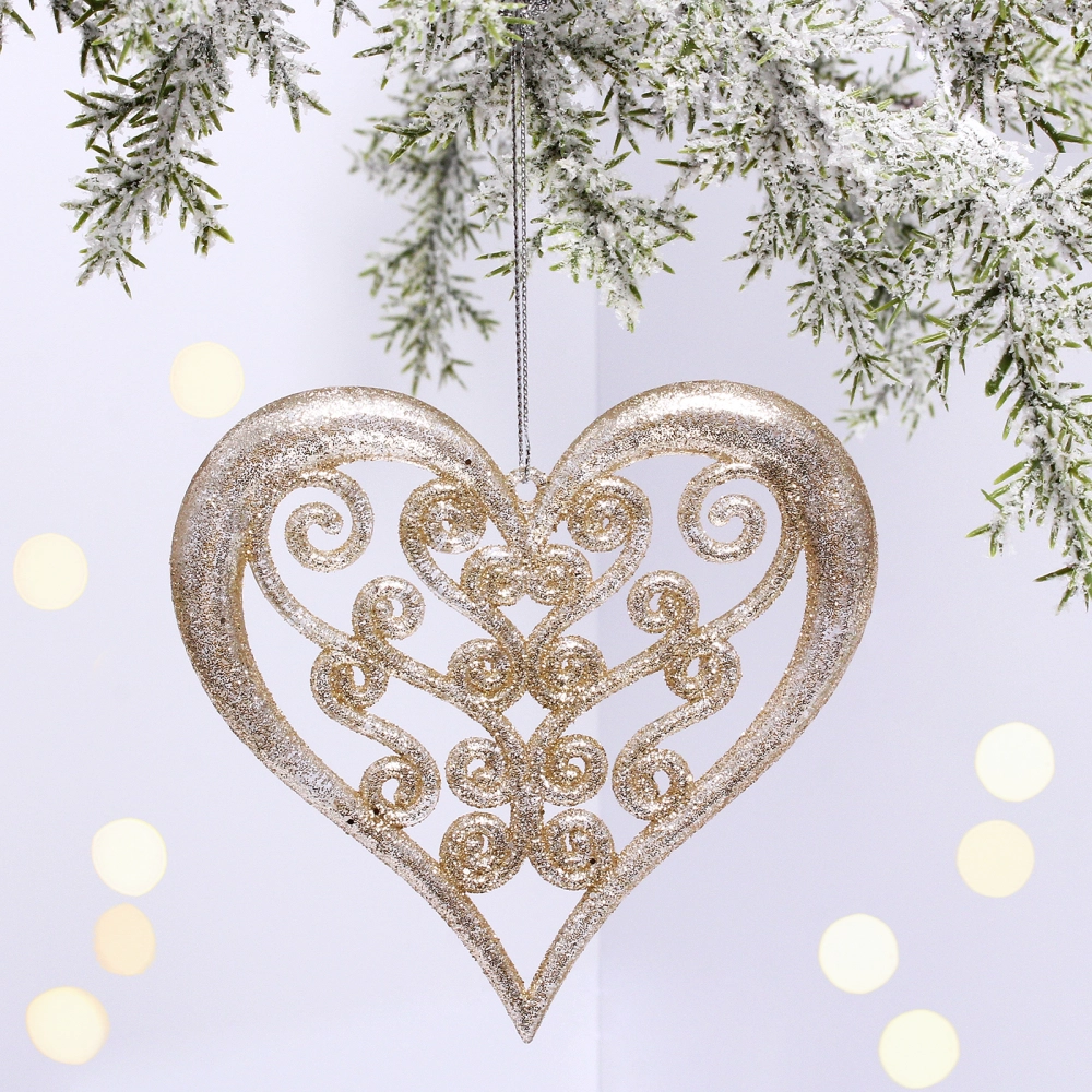 Подвеска «Блеск сердца» 12 см, Золото