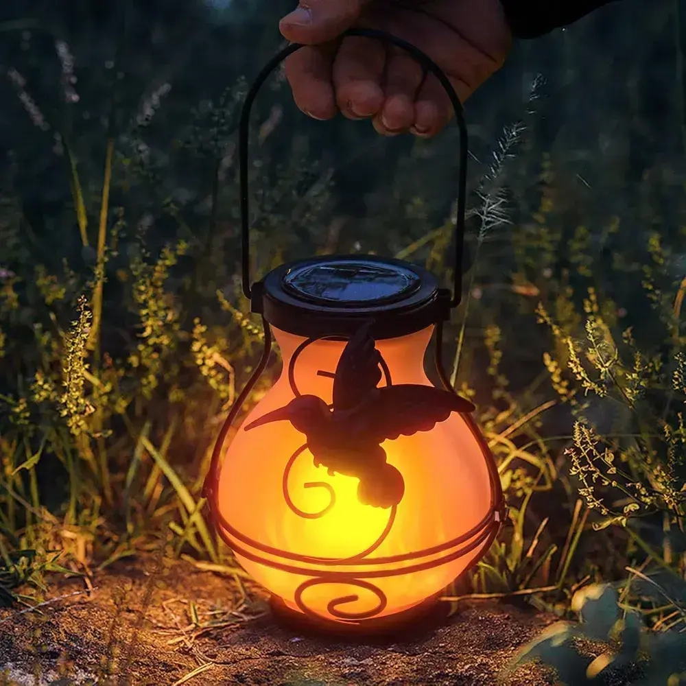 фонарики садовые на солнечных батареях подвесной Колибри-дизайн Солнечный уличный фонарь, 1 шт