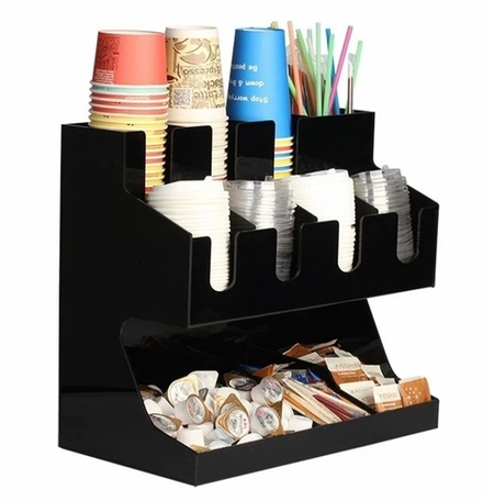 Стойка с 3 секциями под стаканы и 9 секциями под аксессуары (AA18-B)