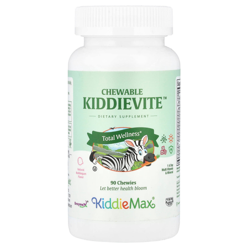 Maxi Health, KiddieMax®, жевательная резинка Kiddievite ™, натуральная жевательная резинка, 90 жевательных таблеток