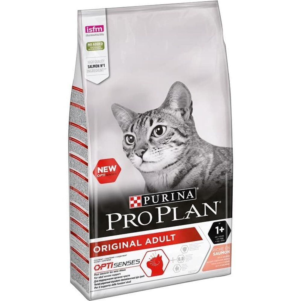 Pro Plan 10кг корм для взрослых кошек с лососем