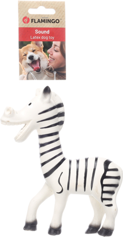 Игрушка для собак Зебра, 4,9 х 15 х 19 см, латекс/пэ, Flamingo