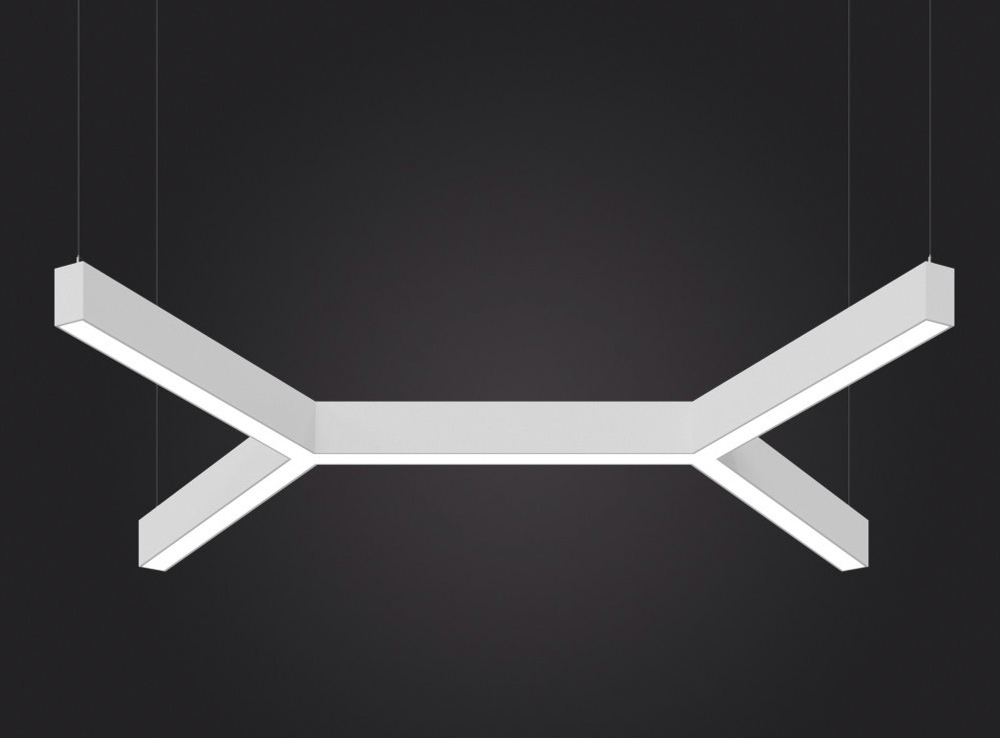 Подвесной LED светильник LP85-TRIOLA-DUO-1100 154Вт (сегмент 1128 мм) 3000K 14168Лм белый 2343х2004х80мм DARKLUM