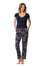 Брючный пижамный комплект Livia (Размер: XXL) (Цвет: темно-синий)