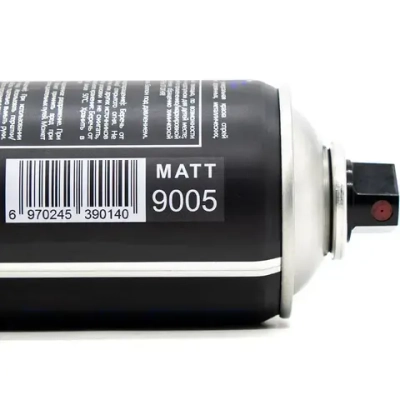 Черная матовая RAL 9005 акриловая 520мл краска аэрозольный баллончик Gamma Paint