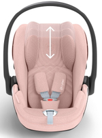 Коляска Cybex Coya Rosegold Frame Cloud T i-Size Peach Pink Plus Mirage Grey с дождевиком и бампером