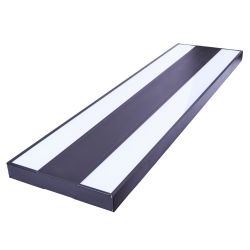 ULO-K16B 2x22W-4000K-L100 5W-RGB IP44 BLACK Светильник линейный светодиодный подвесной с фоновой подсветкой. Белый свет 4000К. Алюминий. Цвет черный. TM Uniel