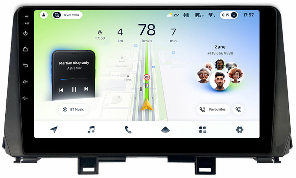 Магнитола для KIA Picanto 3 2017+ - Teyes CC4L монитор 9" IPS на Android 14, Snapdragon 662, CarPlay, 4G SIM-слот