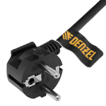 Шнур сетевой Energy Series, ПВС, 1,5 м, 3 x 1,5 мм, с неразборной вилкой, черный, Denzel