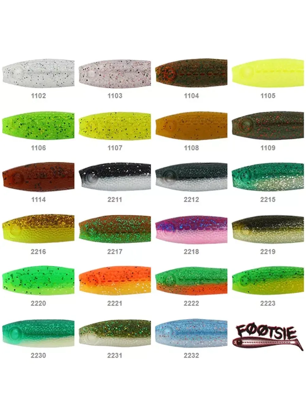 Виброхвост Footsie 4.0'',4 шт/уп.,цвет 1109,10см,7гр