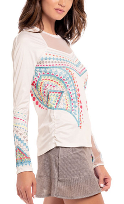 Женская теннисная футболкаLucky in Love Desert Vibes Long Sleeve - White