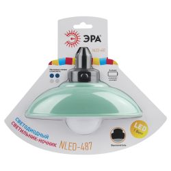 Ночник - светильник светодиодный ЭРА NLED-487-1W-SW-GR настенный на батарейках с выключателем зеленый | Ночники