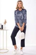Блуза "Казимира" (синяя/абстракция) Б7471 LT Collection (Акция)
