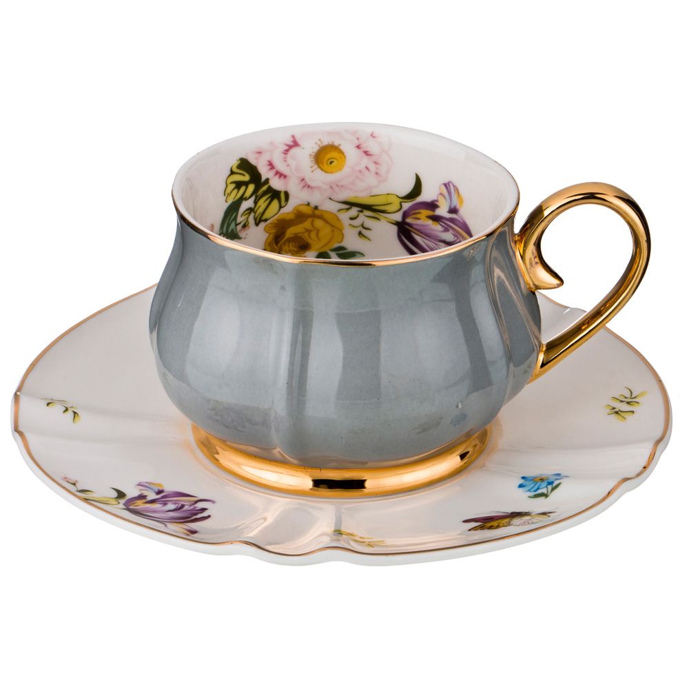 ЧАЙНАЯ ПАРА LEFARD "ВРЕМЕНА ГОДА" 200 МЛ СЕРАЯ (КОР=24НАБОР.)