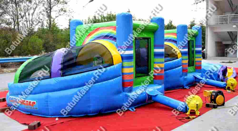 Детский надувной батут "Радужный"