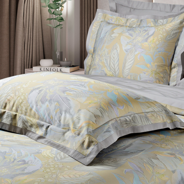 Постельное белье 1.5 спальное Sharmes Paradise серое/золотое