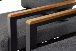 "Камелия" лаунж-зона 4-местная из алюминия, цвет темно-серый