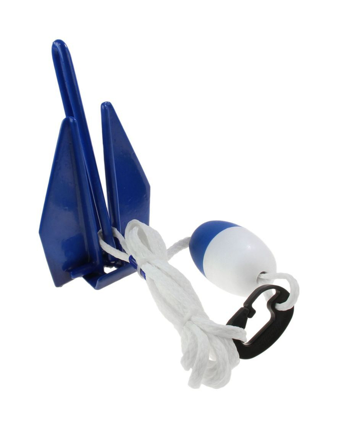 Якорь Дэнфорта 1 кг в пластиковой оболочке с веревкой 4,5 м и поплавком