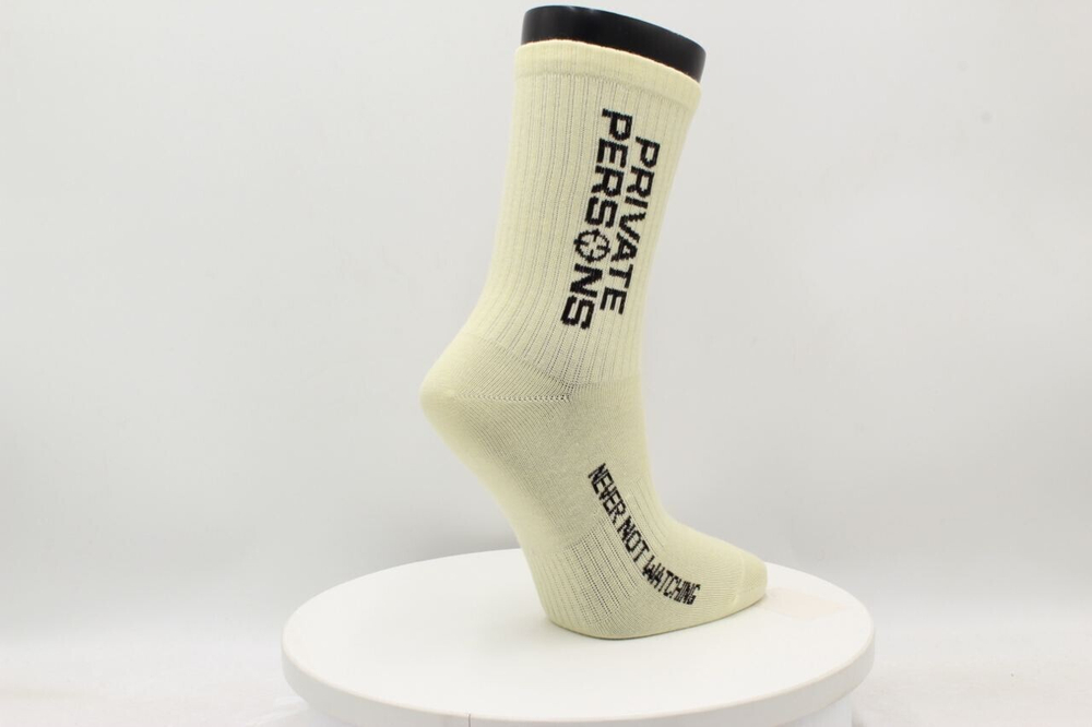 PP LOGO SOCKS LEMON