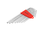 Набор удлиненных имбусовых ключей MATRIX TORX T10-T50, CrV, сатинирование, 9 шт. 12306