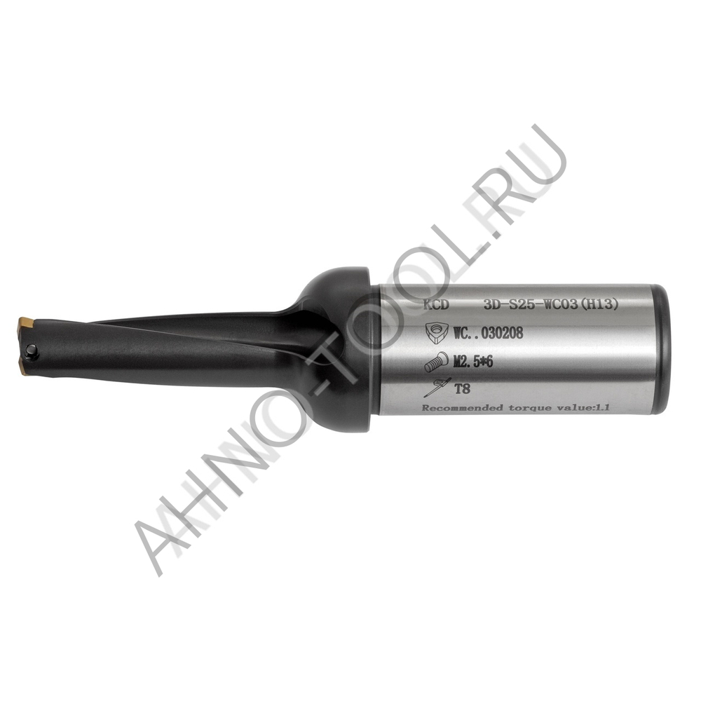 Сверло корпусное 18.5мм KCD185-3D-S25-WC03(H13) "ACCKee"