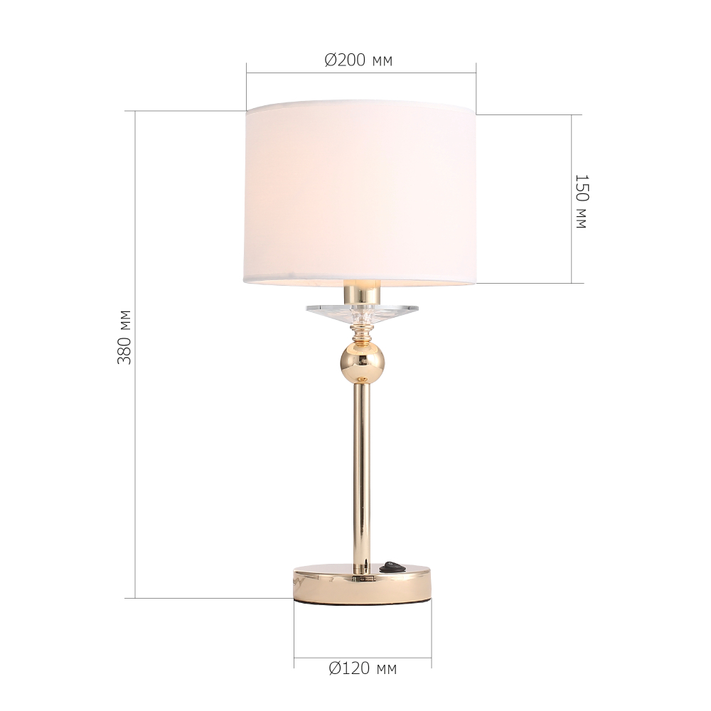 SL1405.204.01 Светильник настольный ST-Luce Латунь/Латунь, Прозрачный E14 1*40W ЭЛЕГАНС