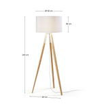 Торшер Uzagi белый и дерево