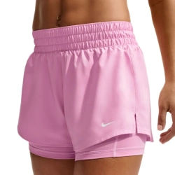 Женские теннисные шорты Nike Dri-Fit One 2-in-1 - pink rise/white