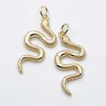 Подвеска Змея, цвет золото, фианиты, размер 26*12 мм, цена за 1 шт