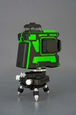 Лазерный уровень / нивелир Hilda 360 градусов 3D /12 линий, зеленый луч без магнитного крепления