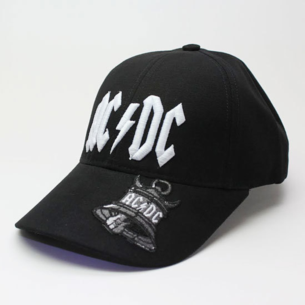 Бейсболка AC/DC колокол белая надпись