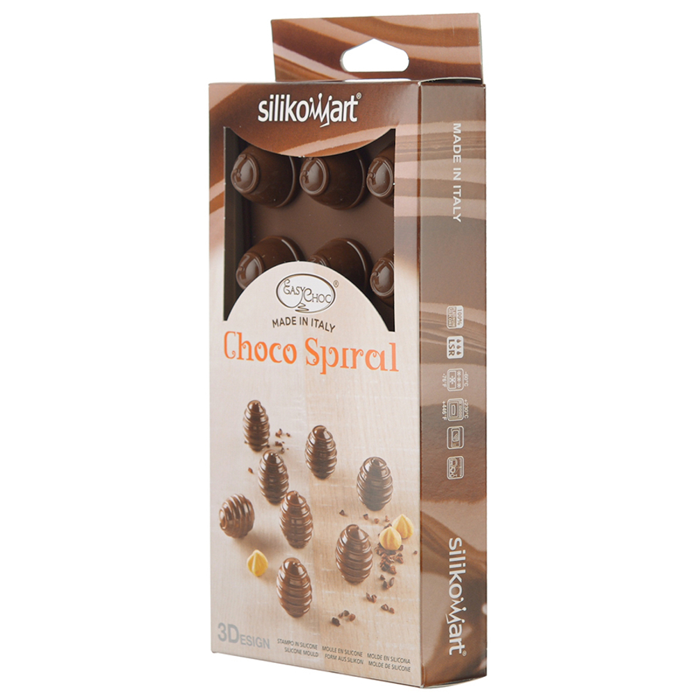Форма для приготовления конфет choco spiral силиконовая
