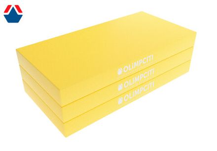 Мат спортивный складной 1000х1500х100 мм  3 сложения (вин.кожа) ЖЕЛТЫЙ