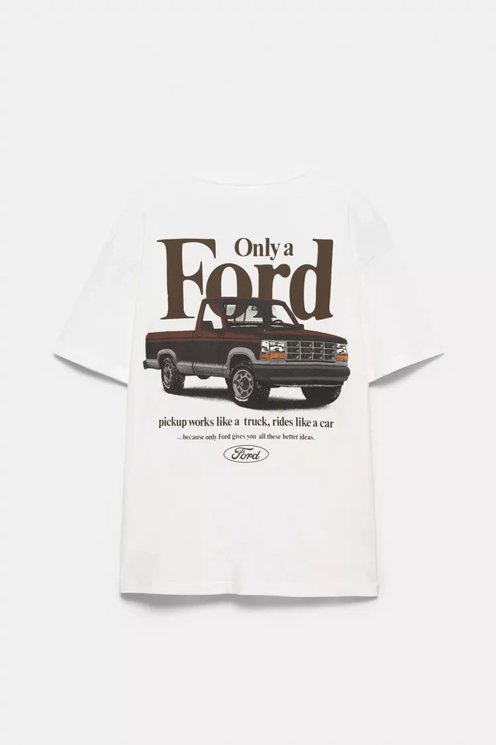 PULL&BEAR Футболка Ford, белый