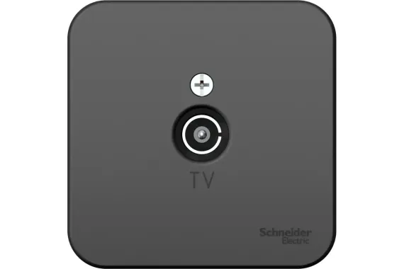 Розетка TV Systeme Electric BLANCA накладная антрацит 30899