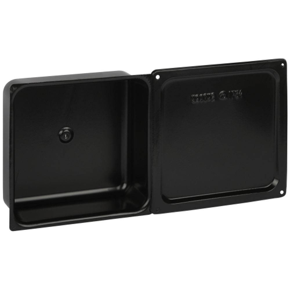 Коробка протяжная ЭРА Y-996-200-200-80-54 металлическая У-996 с уплотнителем 200х200х80мм черная IP54