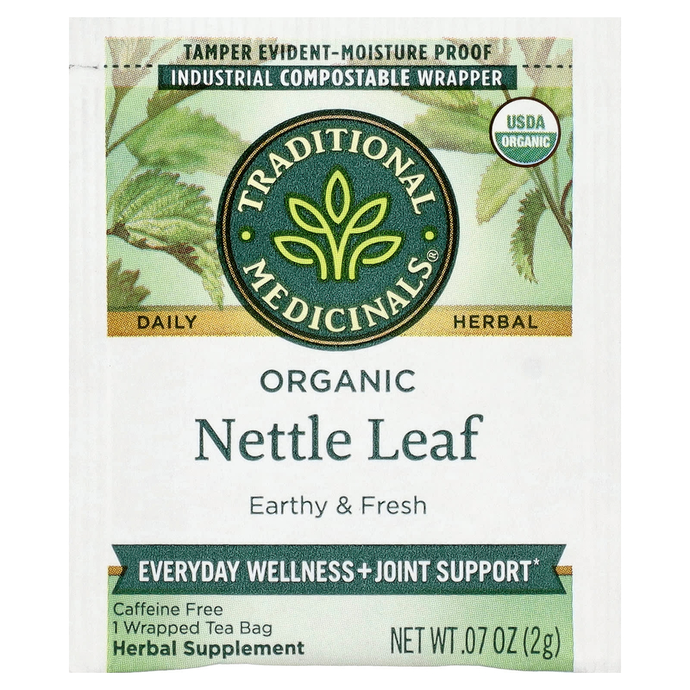 Traditional Medicinals, листья органической крапивы, без кофеина, 16 чайных пакетиков, 32 г (1,13 унции)