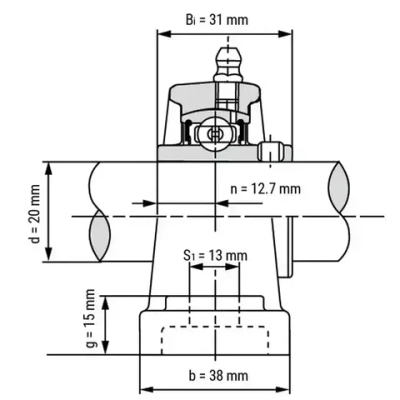 Подшипниковый узел UCP204 TECHNIX