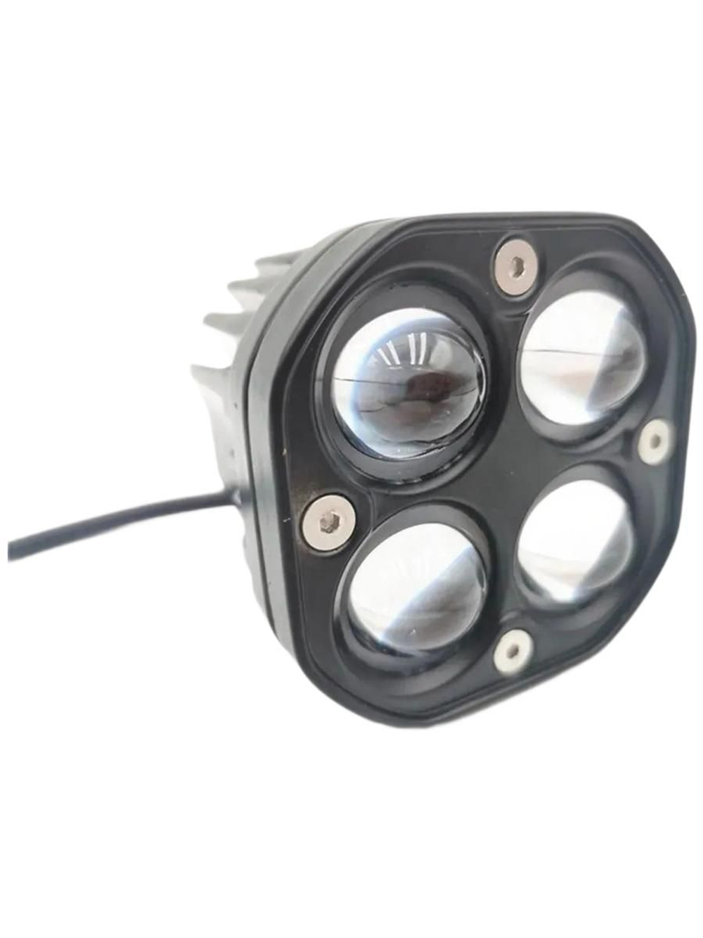 Фара 4 линзы провод 220см разъем 2pin для электровелосипедов