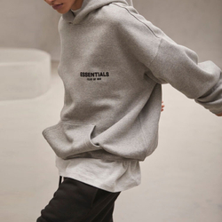 Худи Fear of God Essentials Hoodie Dark Oatmeal, FOG-SS22-946