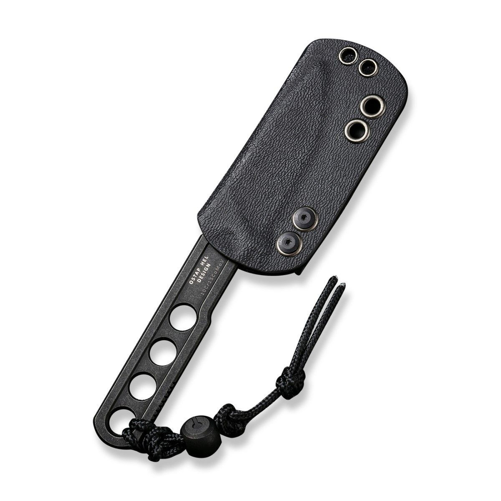 Нож туристический CIVIVI Fixed Blade Circulus сталь 10Cr15CoMoV, рукоять из нержавеющей стали с каменной отделкой чёрная