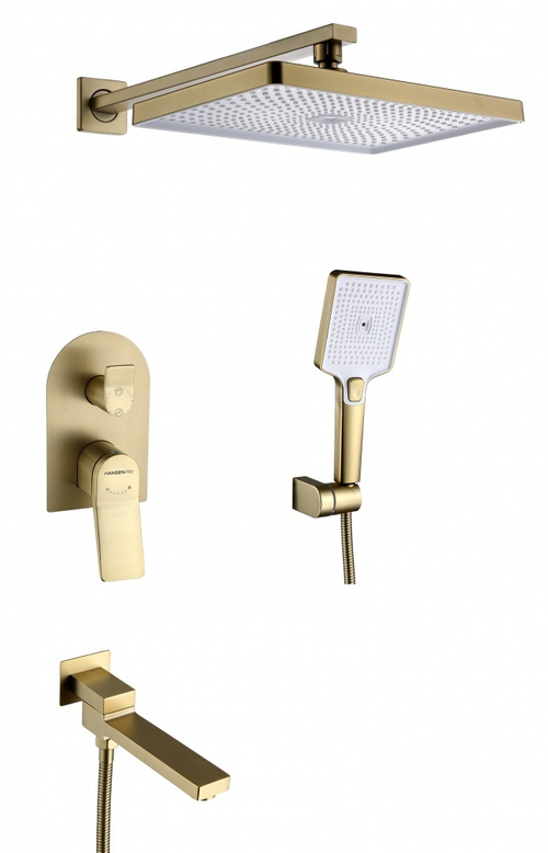 36099-D Смеситель встраиваемый для душа с 3-функ. (Мат. Золото) HansenPRO (5/1шт)