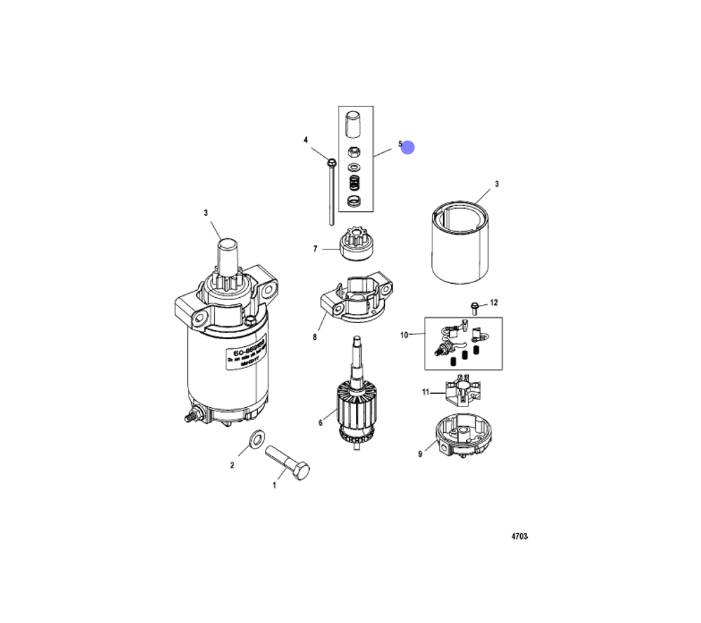 Комплект шайб Mercury-Mercruiser 891752
