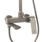 Душевая стойка Grossman Cosmo 500.K35.02.120 с верхним душем,ручной лейкой и смесителем, брашированный никель,1 место